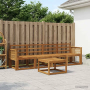 Set di divani da esterno 5 pcs Naturale