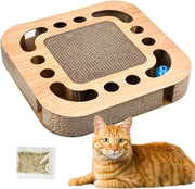 Krabbaplanca per gatti con palline - 3-in-1 giocaballone e giocattolo per gatti indoor