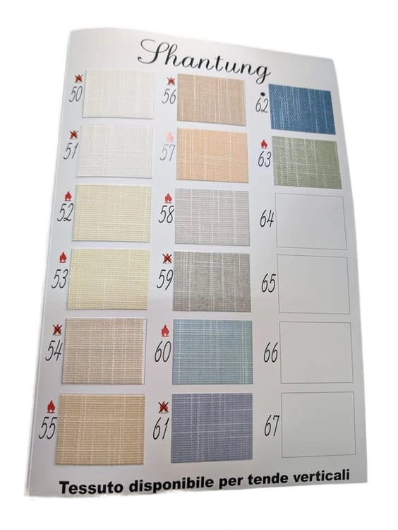 Tenda Verticale Shantung 127mm - Colore Sabbia 55, Attacco Soffitto - Larghezza 1m x Altezza 2m - Apertura Sinistra - Per Casa E Ufficio