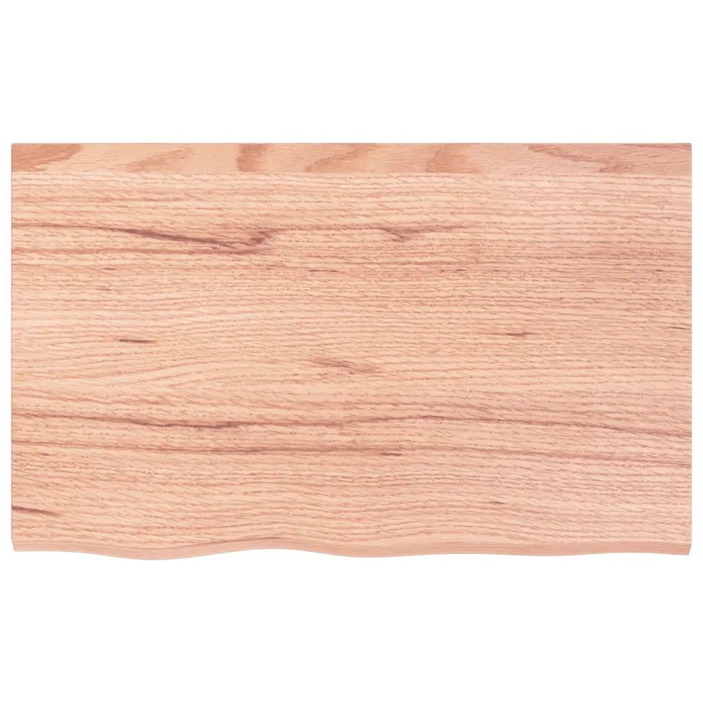 Piano Bagno Marrone Chiaro 80x50x2 cm Legno Massello Trattato CFW9716489