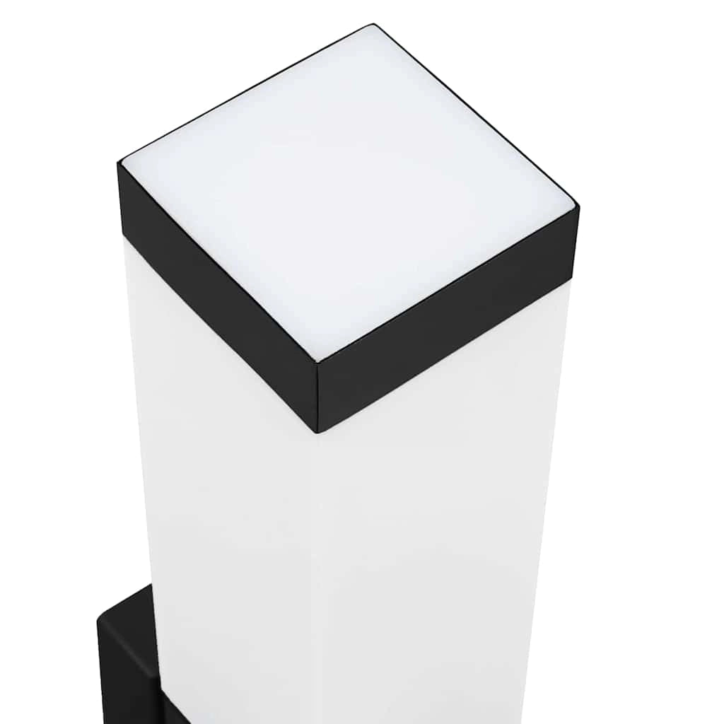 Moderna lampada da parete per esterni dal design pulito 10,5 x 6 x 33 cm in acciaio inox nero 02_0056511