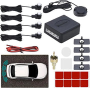 Aiuto al parcheggio all'indietro - 4 sensori universali per la coda - Sistema di parcheggio con allarme audio - Sensori di parcheggio bianchi