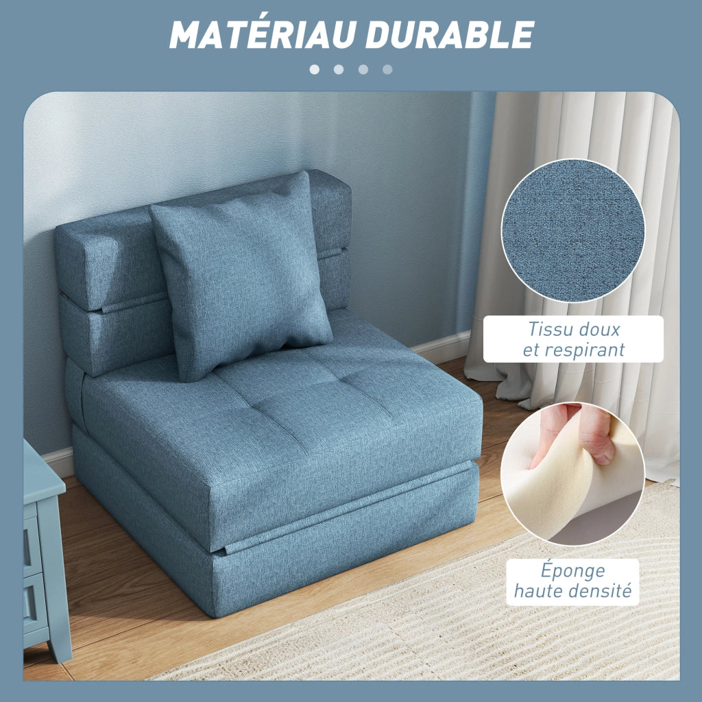 Poltrona letto ¨C Minimal ¨C tessuto blu scuro