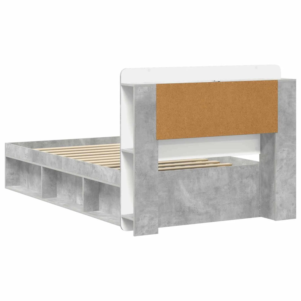 Telaio del letto con storage Grigio Cemento 80 x 200 cm 3433432