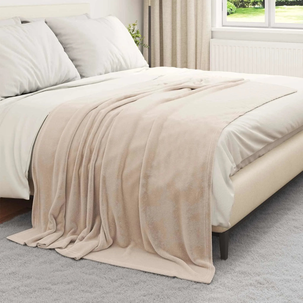 Coperta Beige 150 x 200 cm Panno 42016758