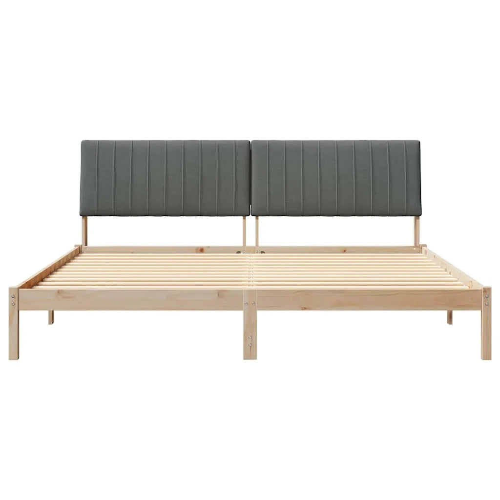 Struttura del letto-Giroletto Marrone 200 x 200 cm Pino massello 658056
