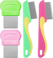 Set di 4 Luizenkam con Denti Fini in Acciaio Inox