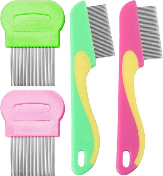 Set di 4 Luizenkam con Denti Fini in Acciaio Inox