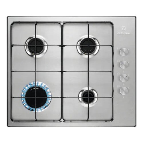 Piano Cottura A Gas Electrolux Serie 300 4 Fuochi Kgs6404Sx Slim Side (L55xP47) Inox