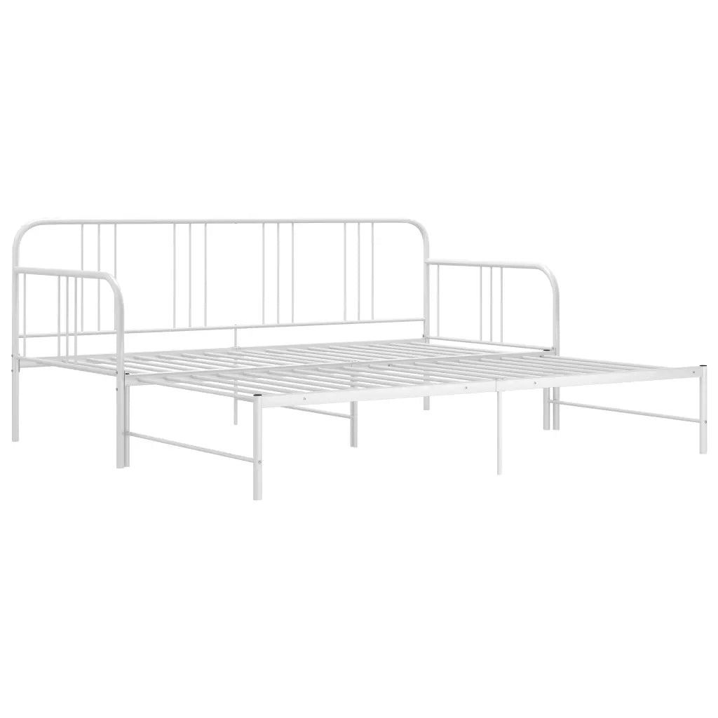 Telaio Divano Letto Estraibile Bianco in Metallo 90x200 cm 324753