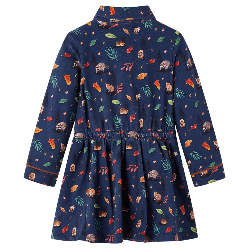 Abito da Bambina a Maniche Lunghe Blu Marino 104 14913