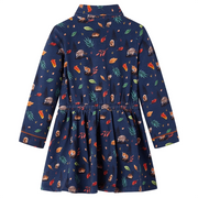 Abito da Bambina a Maniche Lunghe Blu Marino 104 14913