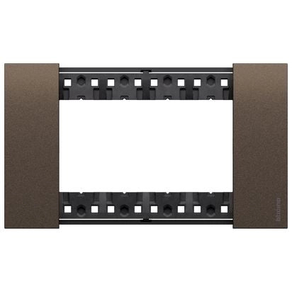 Placca BTicino Living Now 504 4 Moduli Bronze in Zama KA4804KB
