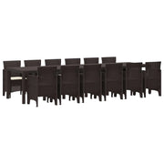 Set da Pranzo per Giardino 13 pcs Marrone Rattan Polt 3378781