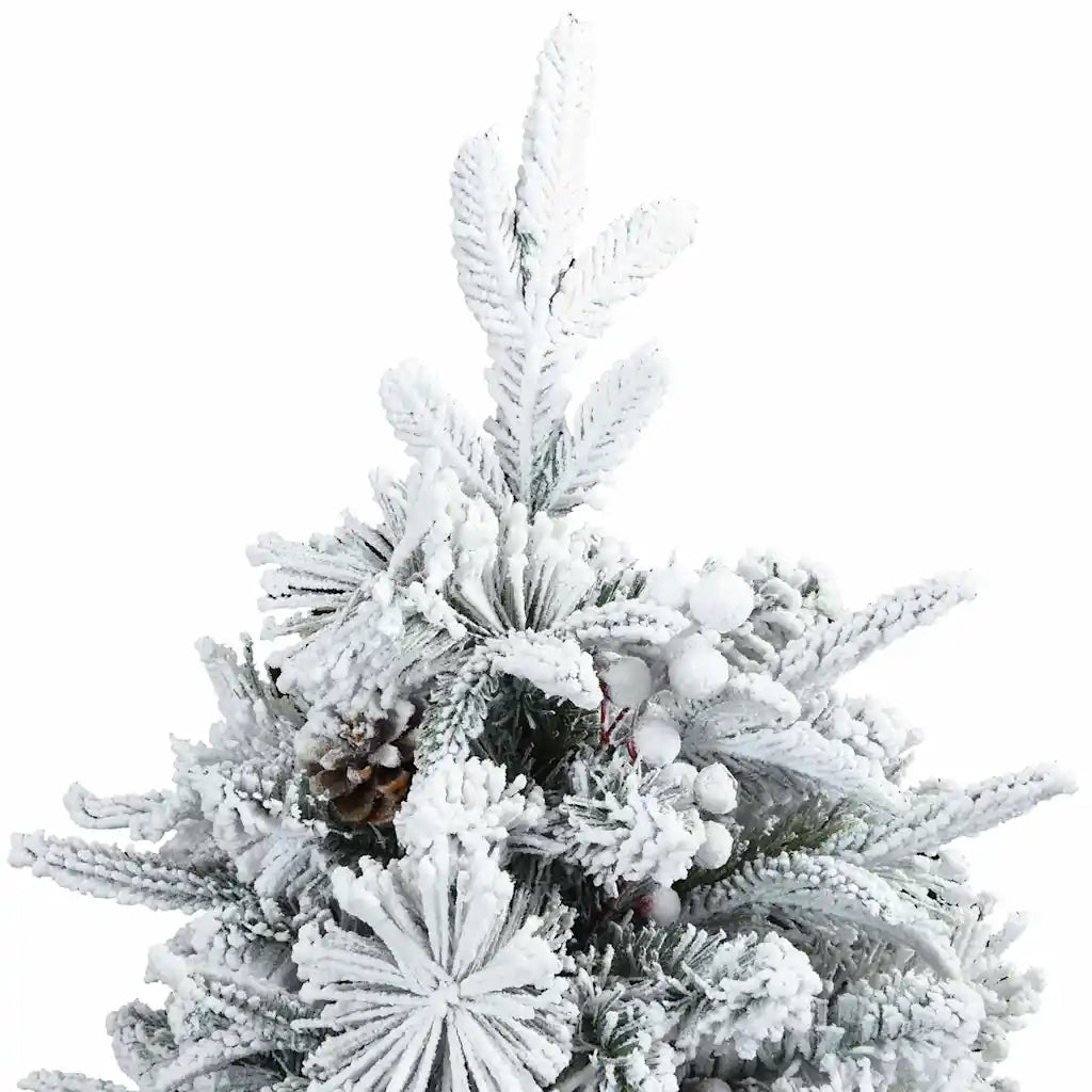 Albero di Natale Artificiale-Albero Natalizio con Rami Pieghevoli Bianco 150 cm 735670