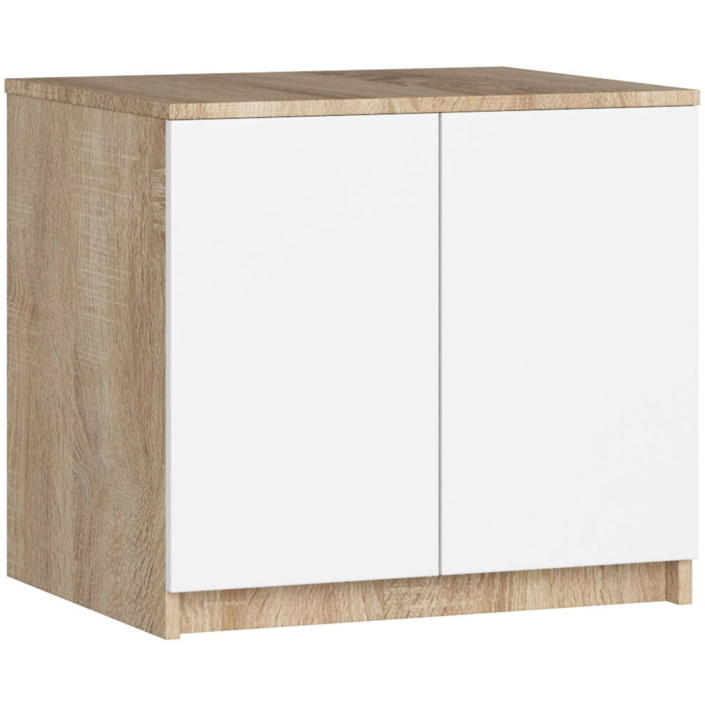Sopralzo per armadio AKORD S60 Sonoma Quercia 60 cm 2 ante inserto frontale Bianco 60x51x55 cm