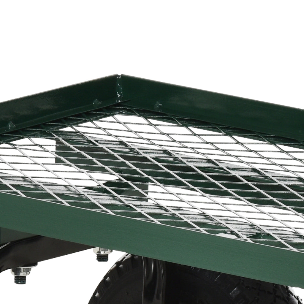 Carrello Giardino in Acciaio ¨C Minimal ¨C Nero e Verde 94x48.5x100 cm