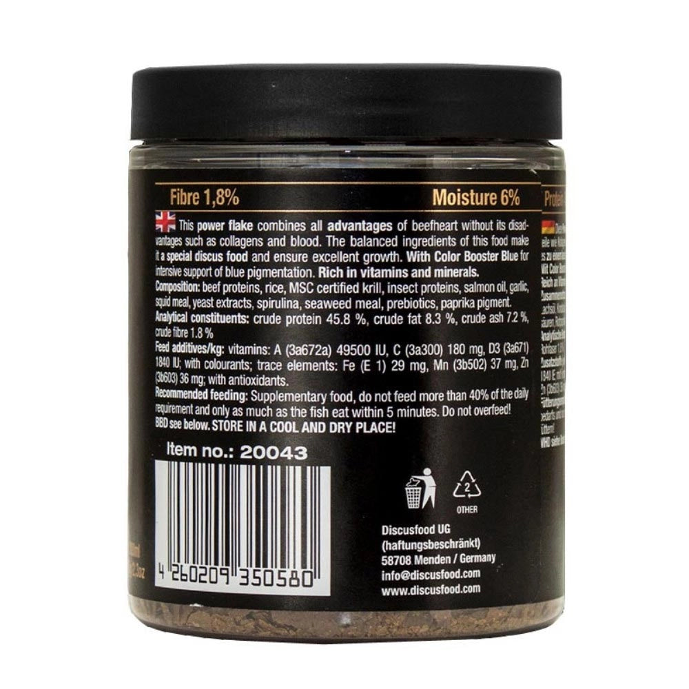 DiscusFood Best Heart Flakes Blue Dream 300ml - mangime in fiocchi per la colorazione di Discus