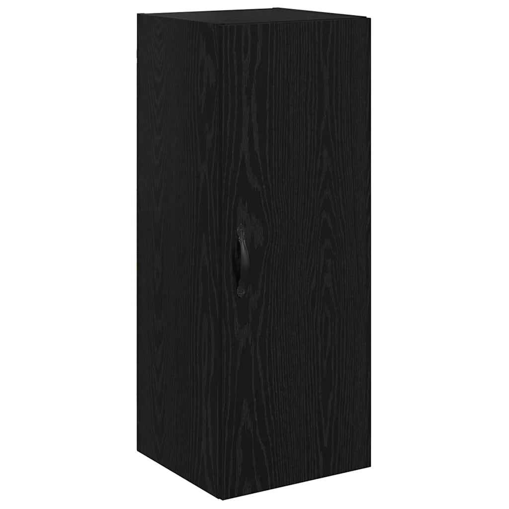 Credenza-Buffet-Armadio da cucina Rovere Nero 69,5 x 34 x 180 cm Legno multistrato 562660