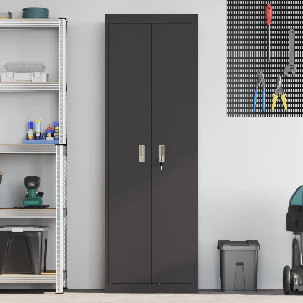 Armadio Nero 60 x 40 x 180 cm Acciaio