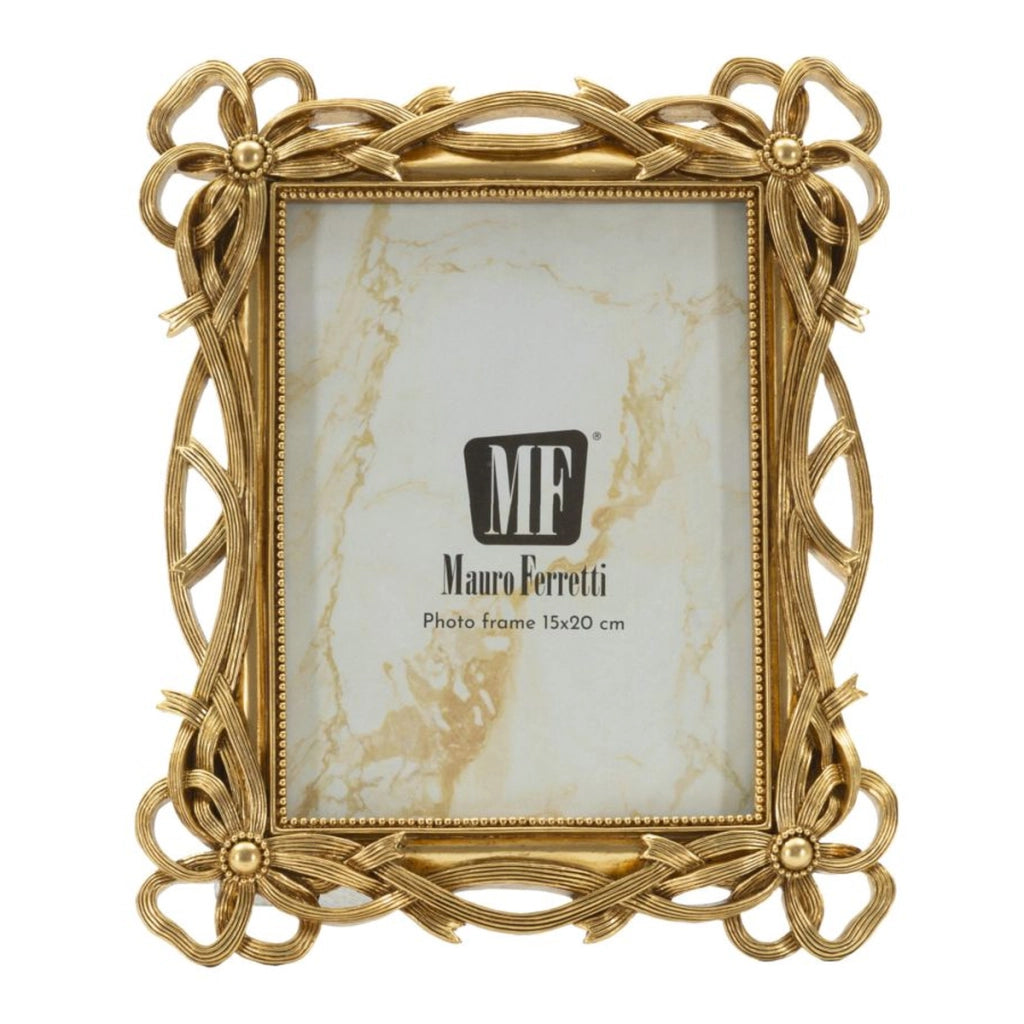 Cornice portafoto Knot oro con decoro a nodi 15x20 cm