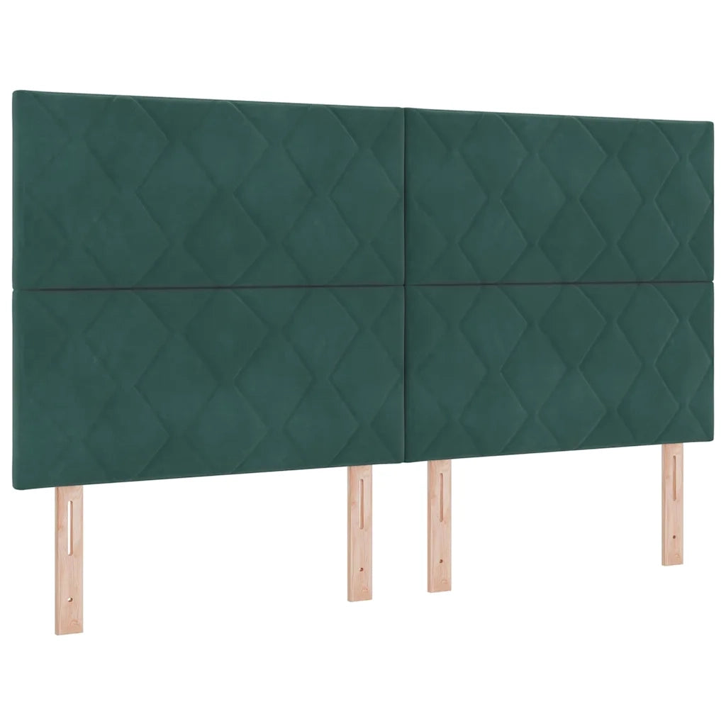 Letto con Box Springs LED e Materasso Verde Scuro 180 x 200 cm 3343937