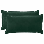 Federa 2 pcs HOUTEN Verde Scuro 40 x 80 cm Velluto 918085