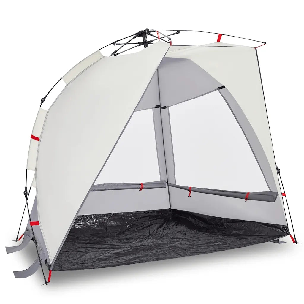 Tenda da Spiaggia 2 Persone-Tenda da campeggio Grigio Rilascio Rapido Impermeabile 931569