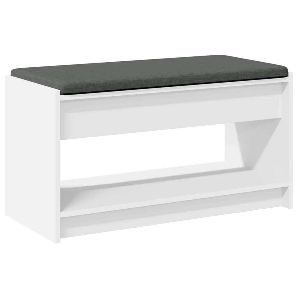 Panca per ingresso con cuscino Bianco 83 x 38 x 45 cm 891576