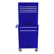 Cassettiera Mobile da Lavoro su Ruote 2 in 1 ¨C MINIMAL ¨C Blu, 6 Cassetti