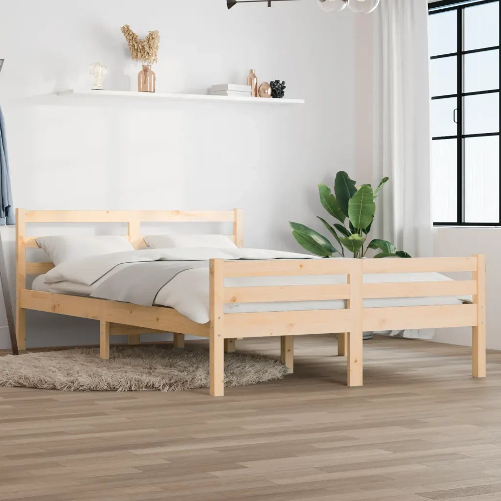 Giroletto senza Materasso Ambrato in Legno Massello 140x200 cm 814819