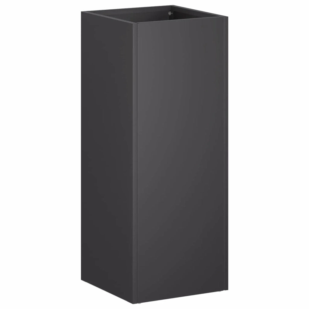Vaso da giardino Nero 20 x 20 x 40 cm Acciaio laminato a freddo 8005288