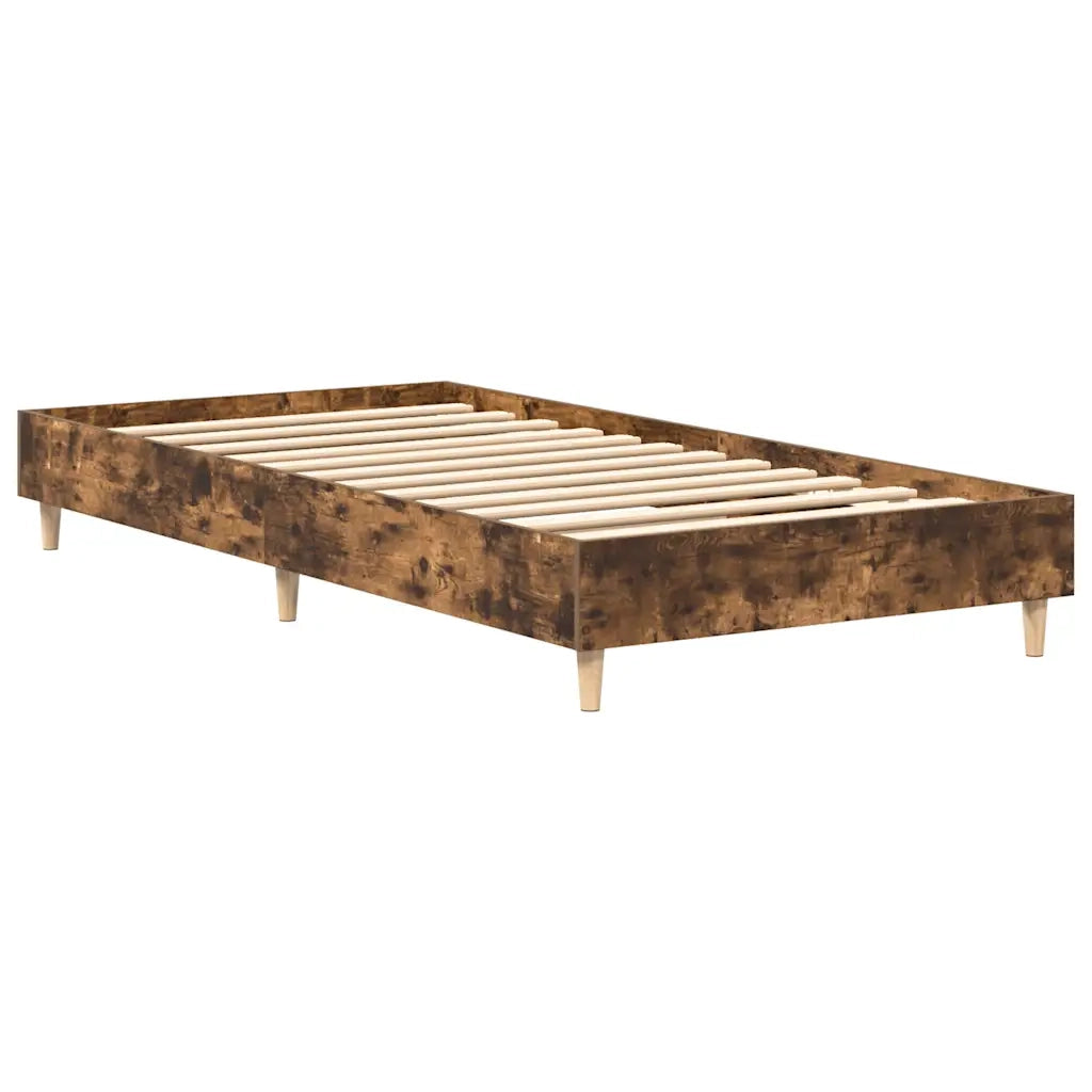 Giroletto senza Materasso-Struttura Letto Rovere Fumo 100x200 cm in Truciolato 862842