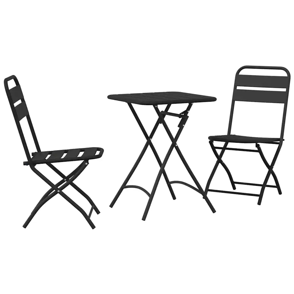 Set bistrot 3 pz | Set Salotto da Giardino Antracite Acciaio