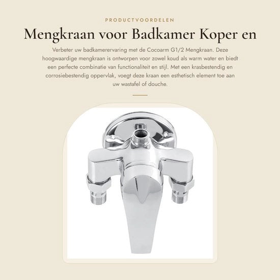 Mangiatrice di acqua per bagno - Coperchio e materiale plastico - Valvola misto caldo freddo - Progettazione elegante - Sostenibile - Adatto per ogni bagno - Modello M...