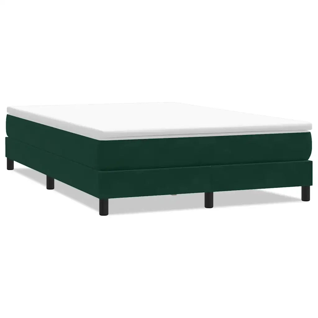Giroletto a Molle senza Materasso-Struttura Letto Verde Scuro 140x210cm Velluto