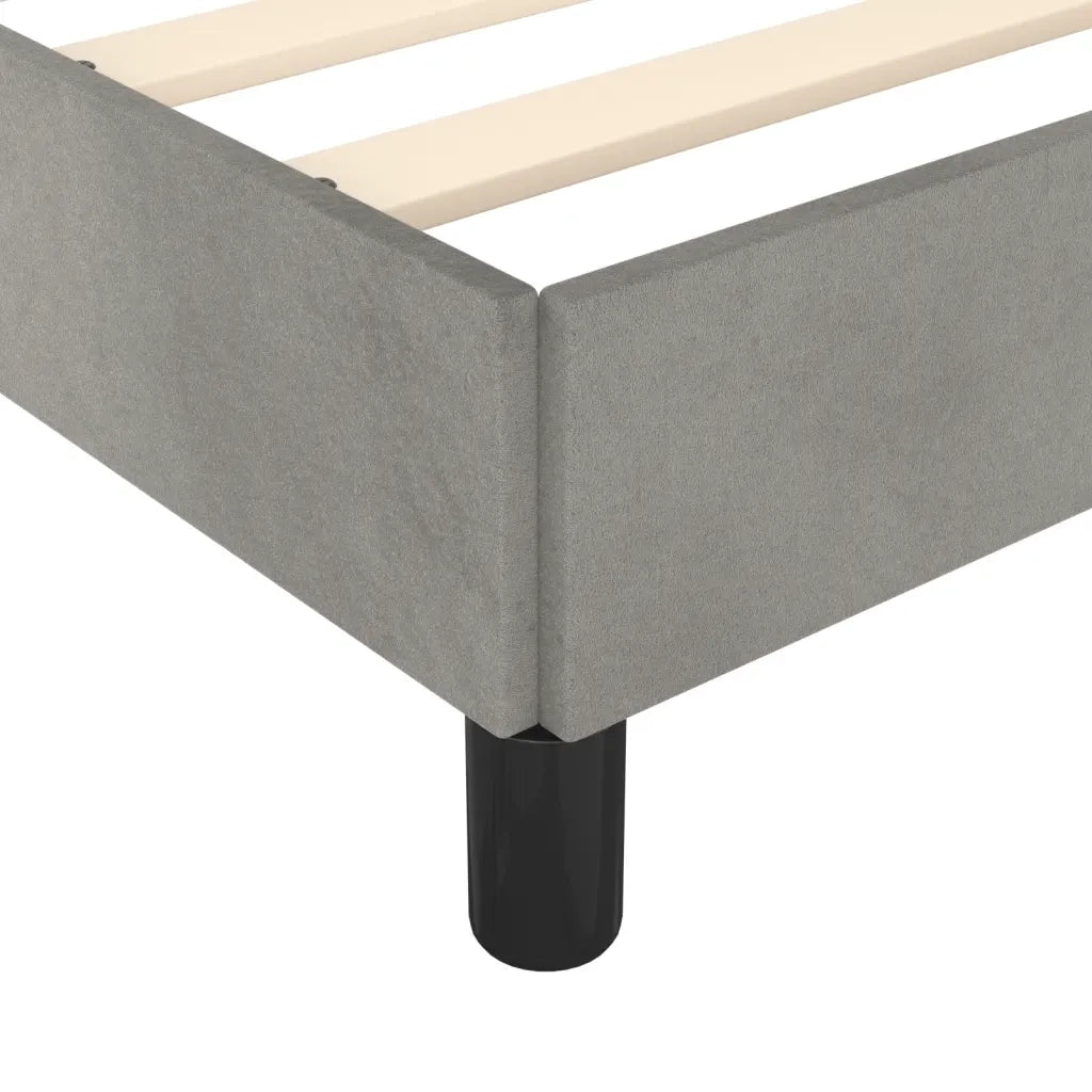 Giroletto senza Materasso-Struttura Letto Grigio Chiaro 140x200 cm Velluto 539631