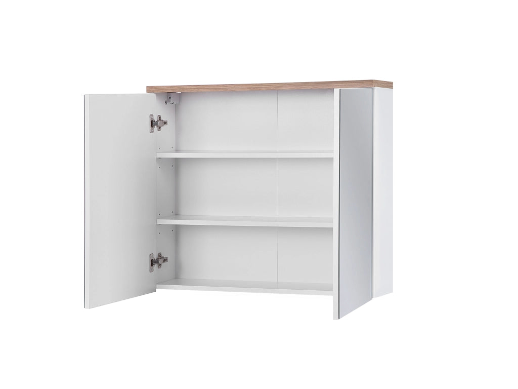 Mobile con specchio 80 cm 2 ante Bali White 80 x 70 x 20 cm