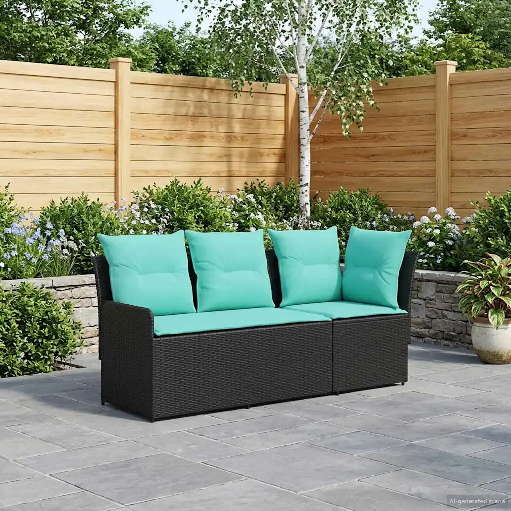 Sofa da giardino-Divano con braccioli da giardino con divano angolare 2 Pezzo 892035