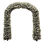 ARCO DI NATALE INNEVATO BIANCO METALLICO DIMENSIONI 200/240 CM