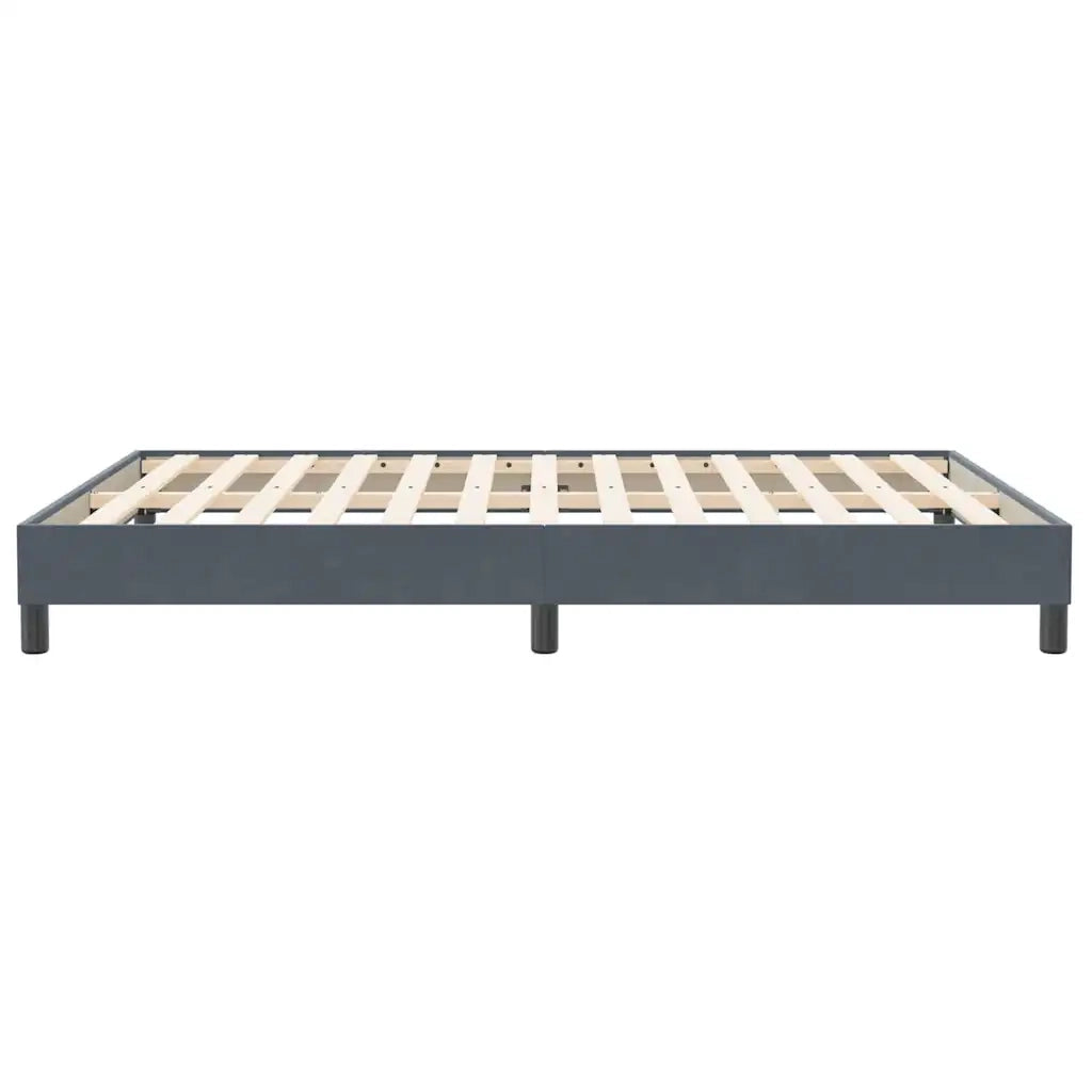 Letto matrimoniale | Letto per adulti | Giroletto Molle senza Materasso Grigio Scuro 140x210 cm Velluto