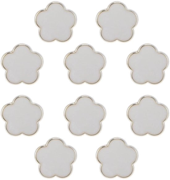 Accessori per cucire 10 pezzi - Resina per sigillare - Forma di fiori - Accessori per abbigliamento - Cucire - Maglia - 11 mm - Accessori per cucire