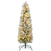 Albero di Natale Artificiale con Luci LED ¨C zephmum ¨C Verde e Bianco 150 cm