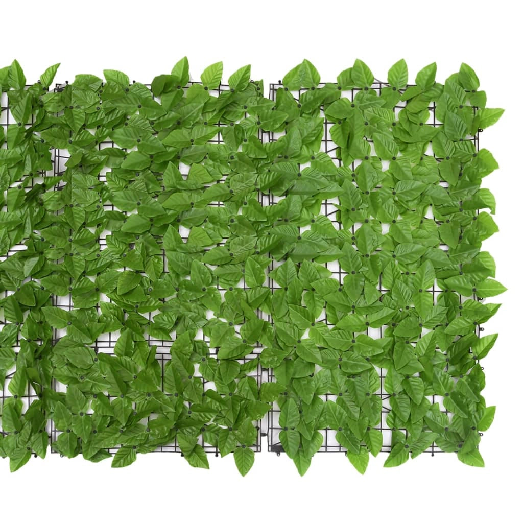 Schermo per balcone con foglie 400 x 100 cm verde 02_0009997