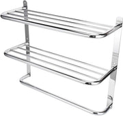 Maniglione per Asciugamani a Muro - In Acciaio Inossidabile - Pieghevole - Multifunzionale - Installazione Facile - 53,98x44,45x21,08 cm - Pieghevole Maniglione per Asciugamani
