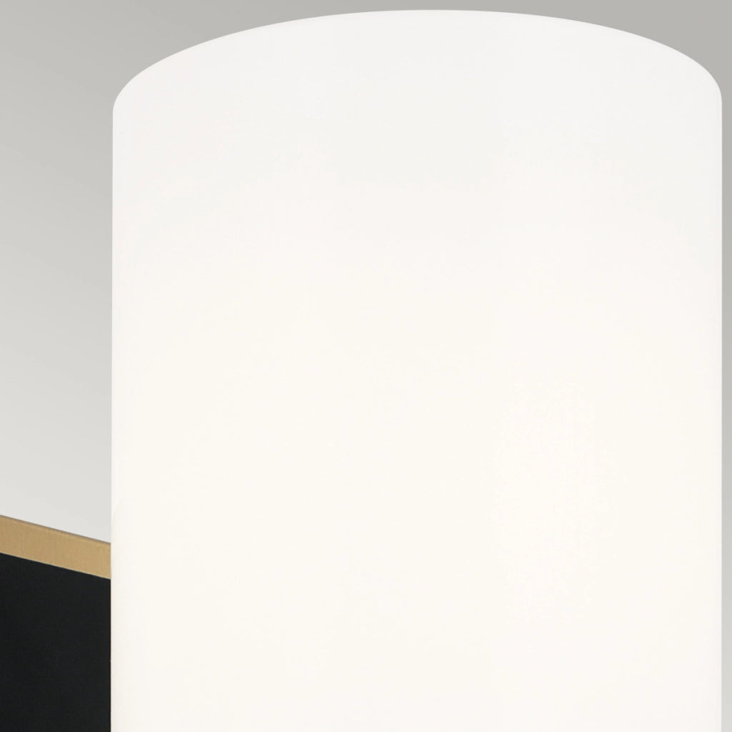 Applique bagno ovale oro/nero vetro bianco G9 3W IP44 Kichler