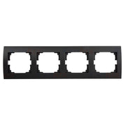 Cornice quadrupla orizzontale LOGI nero opaco Kanlux 33577
