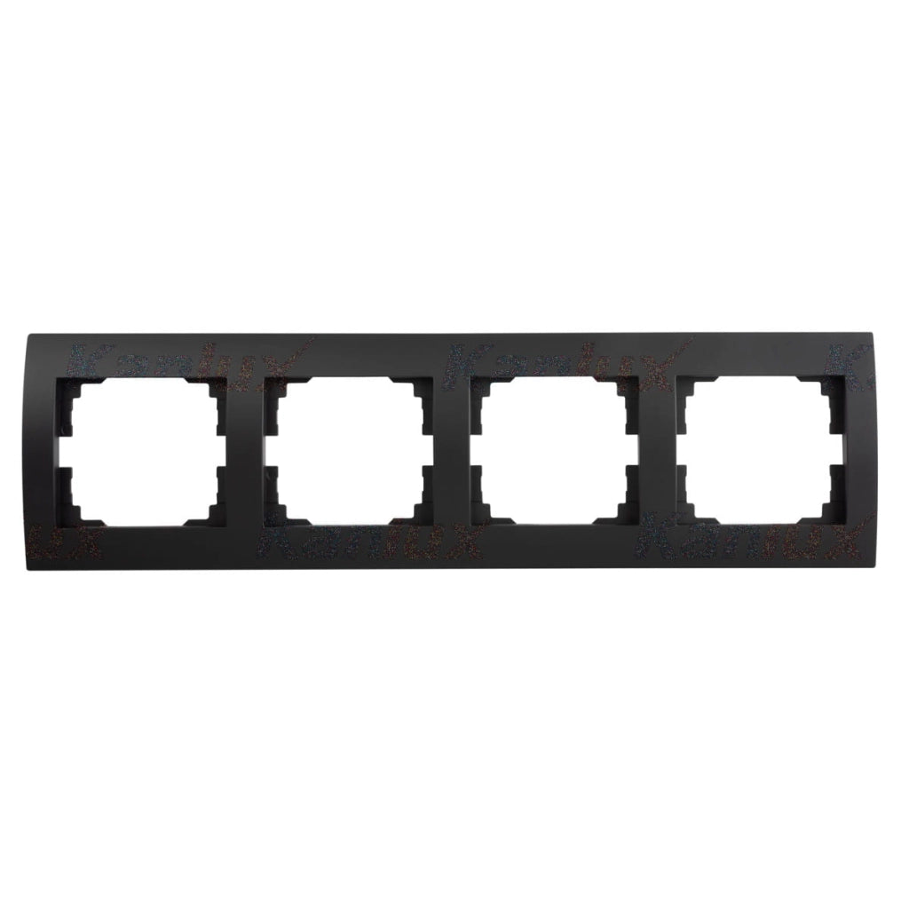 Cornice quadrupla orizzontale LOGI nero opaco Kanlux 33577