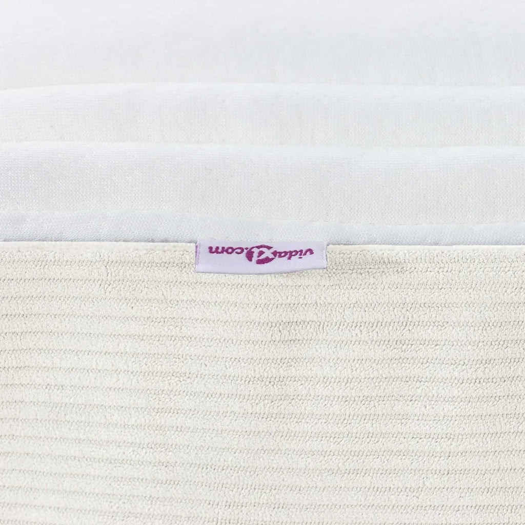 Materasso-Materasso per letto Crema 120 x 190 cm Tessuto
