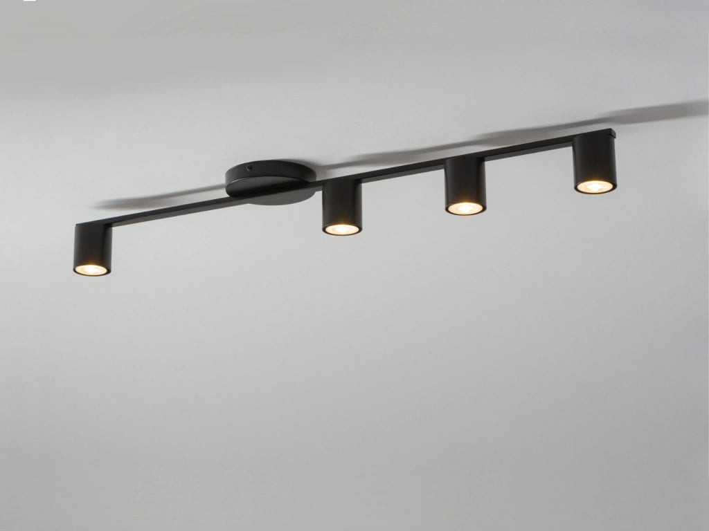 Plafoniera moderna nera 4 spot GU10 Sigma Sky Lighting